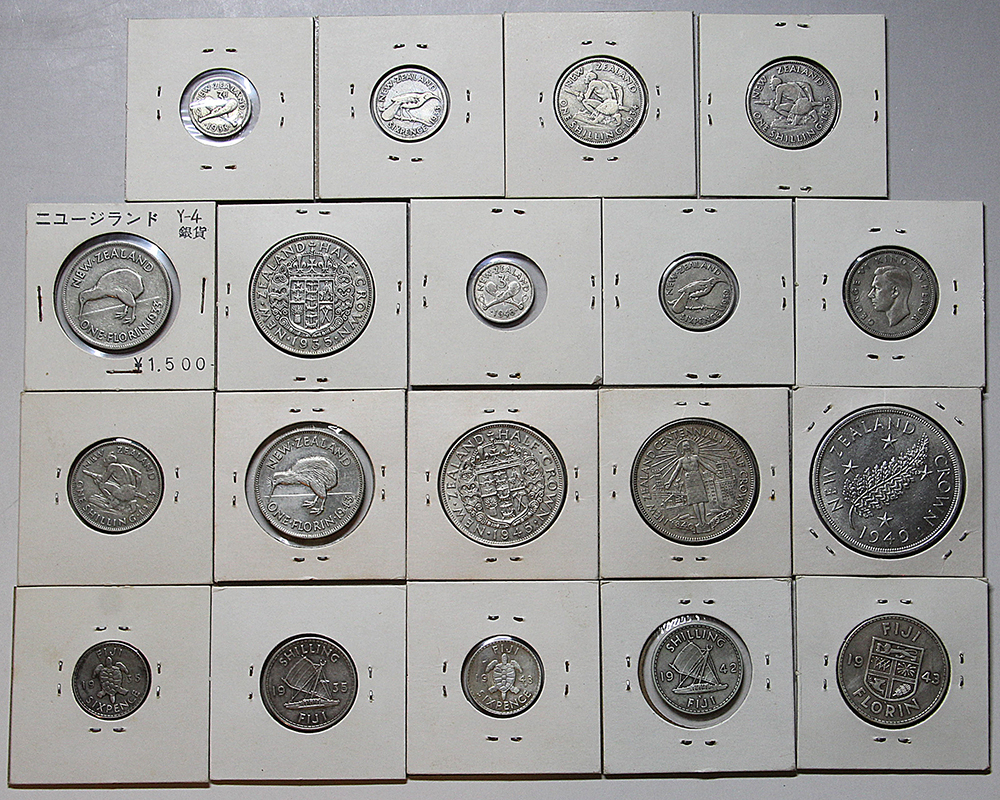 ニュージーランド 1939年 3ペンス 銀貨 ☆ ニュージーランド 国王ジョージ 3ペンス 1933 銀貨など 19