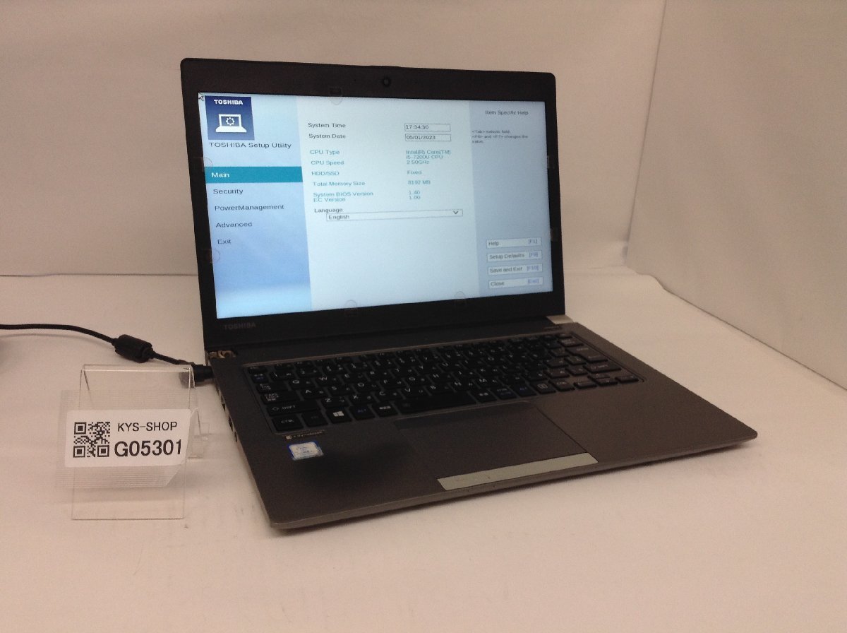 ジャンク/ TOSHIBA dynabook R63/J PR63JEC4347AD11 Intel Core i5