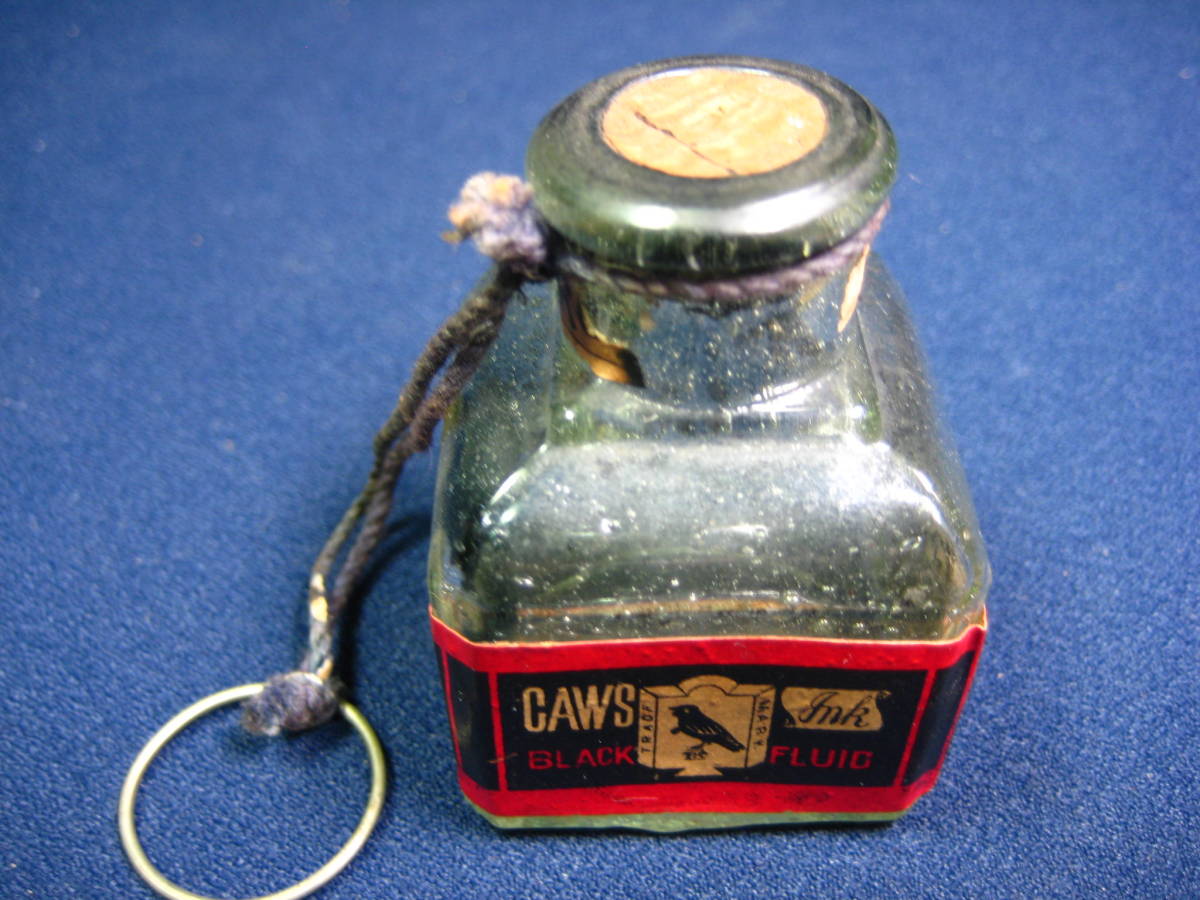 ▽b78 古いインク瓶 CAW'S INK カウスインキ インク瓶 美品 硝子瓶
