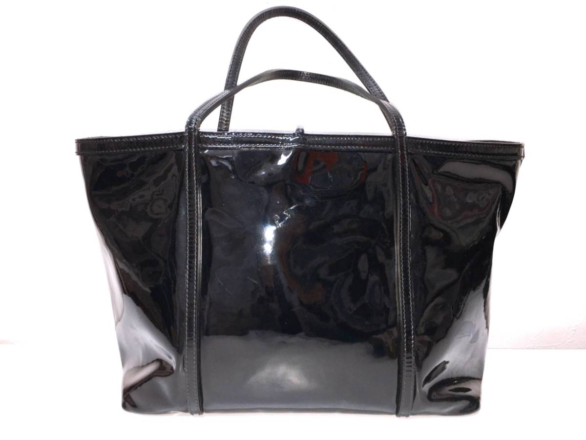 13574】DOLCE&GABBANA ドルチェアンドガッバーナ エナメル トート