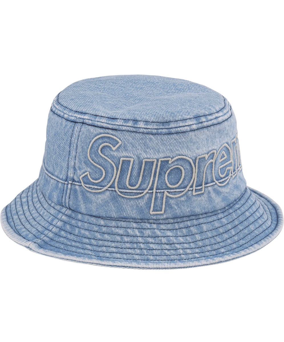 ■新品！【S/M】23SS Supreme Outline Crusher Denim■シュプリーム クラッシャーハット デニム S/Mサイズ