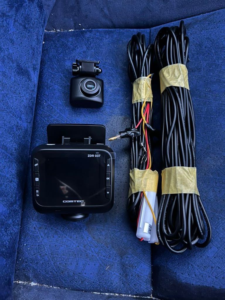 COMTEC ZDR037 前後　2カメラドライブレコーダー 全周囲360° 駐車監視　直接電源　動作確認済み　コムテック 