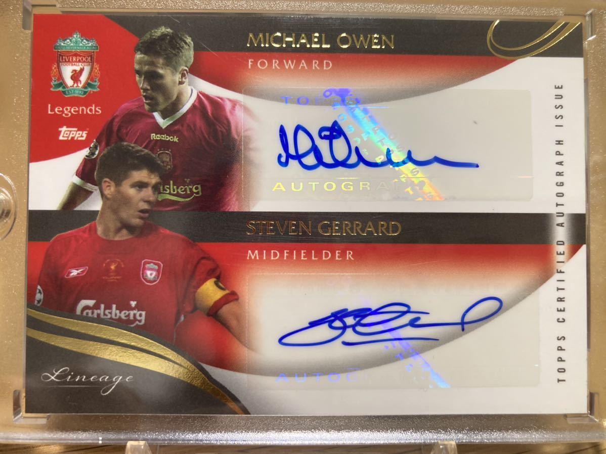 Michael Owen/ Steven Gerrard 2022-23 Topps Liverpool Lineage FC  