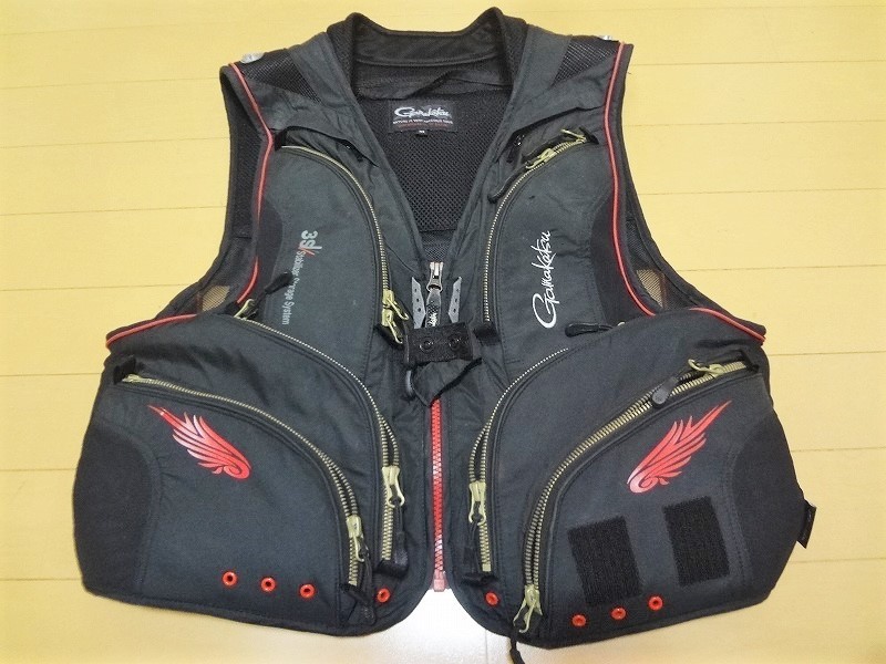 新品未使用】がまかつ ショートハーフメッシュベスト LL GM-2314 