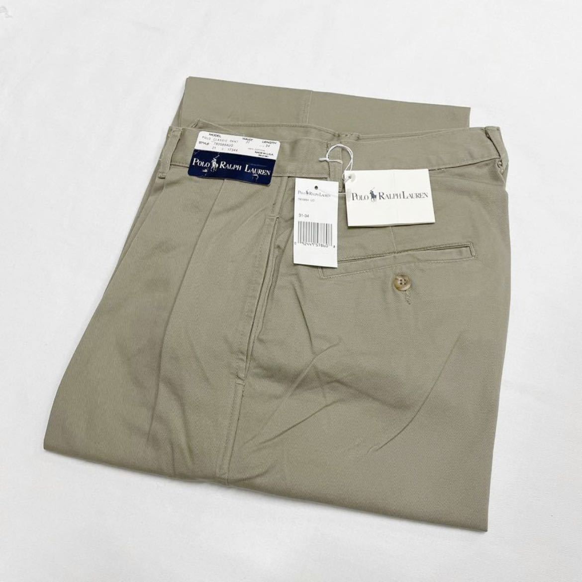 表記w31 USA製 DEADSTOCK Polo ポロ ラルフローレン チノパンツ