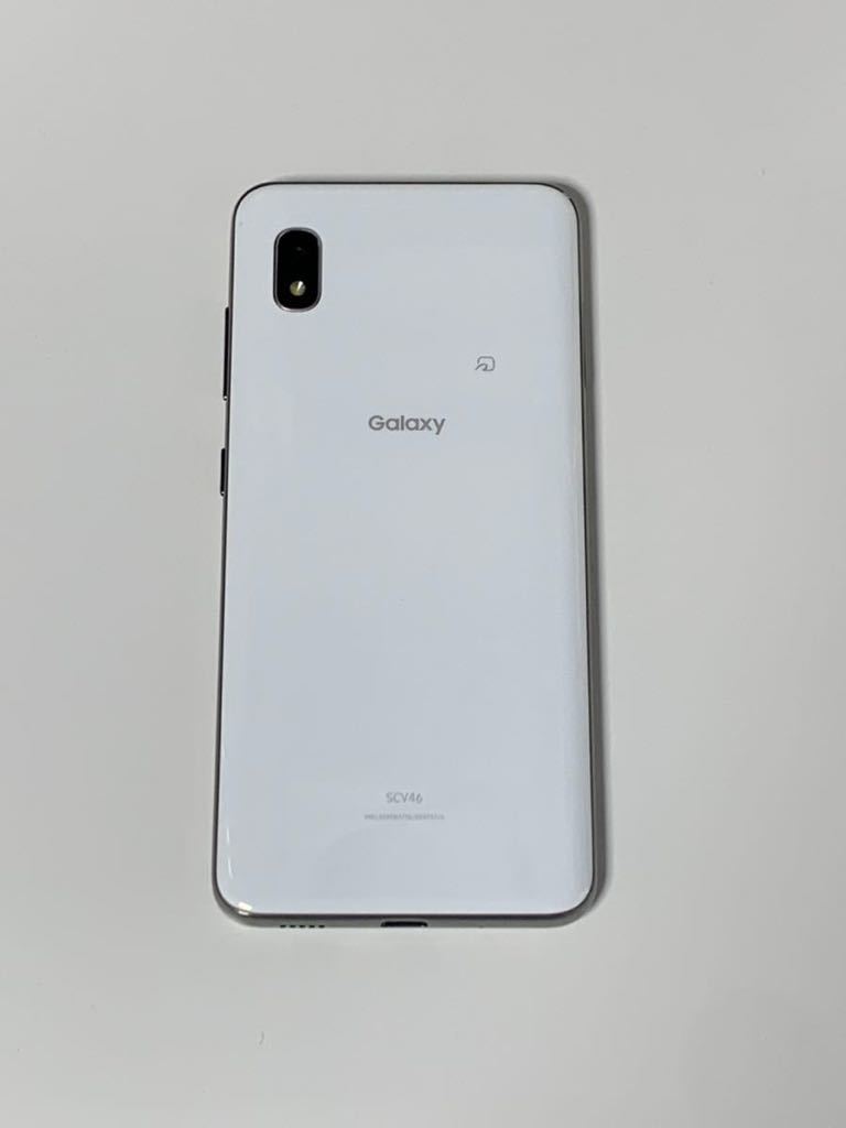 au Galaxy A20 SCV46 ホワイト スマホ 本体 利用制限○ 残債無し sim