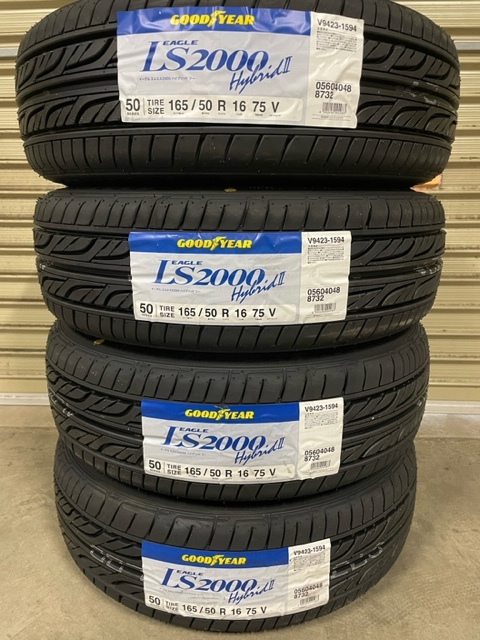 ◎ グッドイヤー 日本製 2023年製 LS2000 HybridⅡ 165/50R16 75V 4本セット 送料込みで26，800円～ グッドイヤー LS2000 EAGLE LS2000ハイブリッド2 グッドイヤーEAGLE HybridIIタイヤ性能レビュー