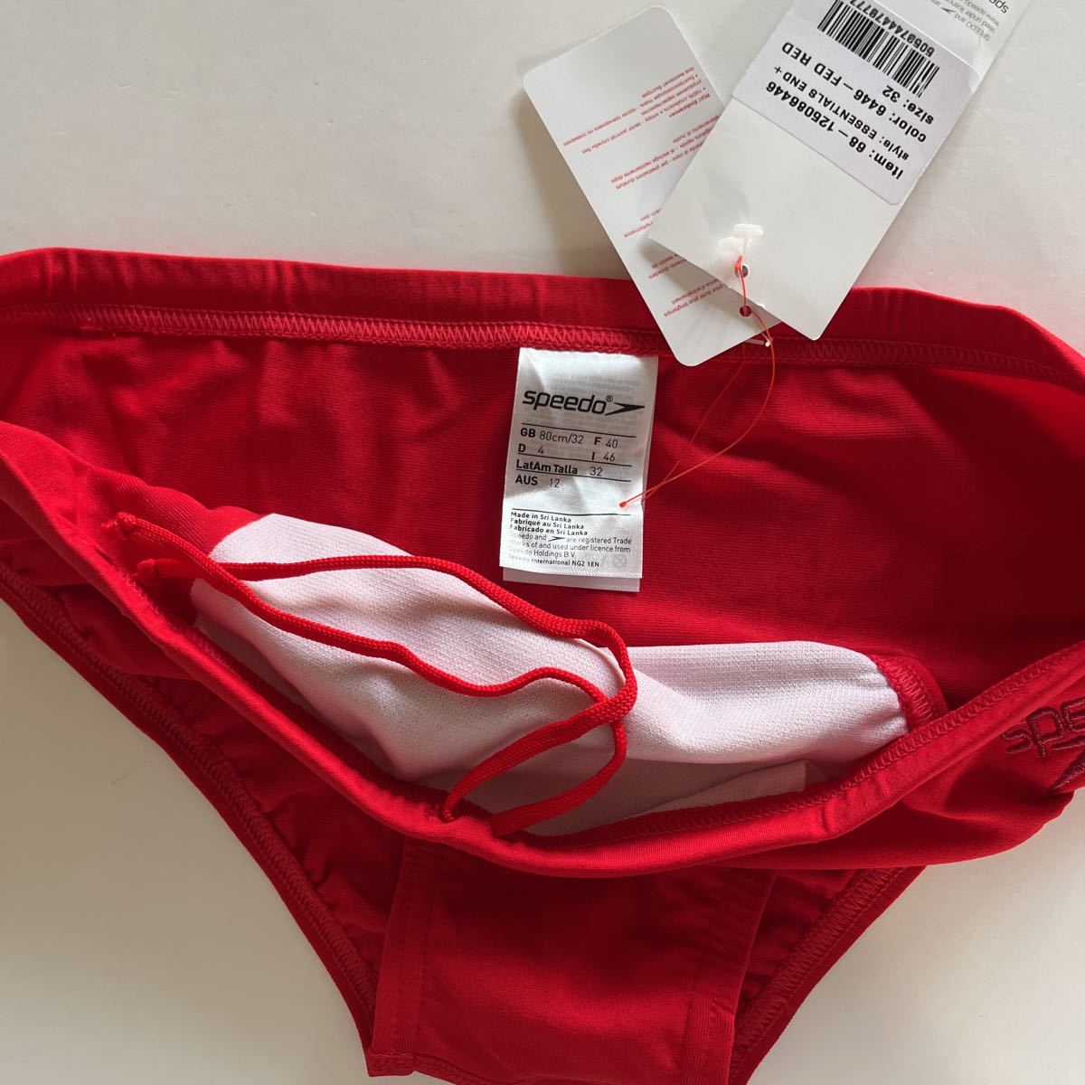 speedo スピード 競泳水着 46 競パン レッド 赤 メンズスイムウエア