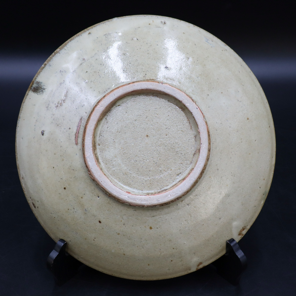 宙】人間国宝 浜田庄司 益子焼 釉描盛皿 29.1cm 共箱 文化