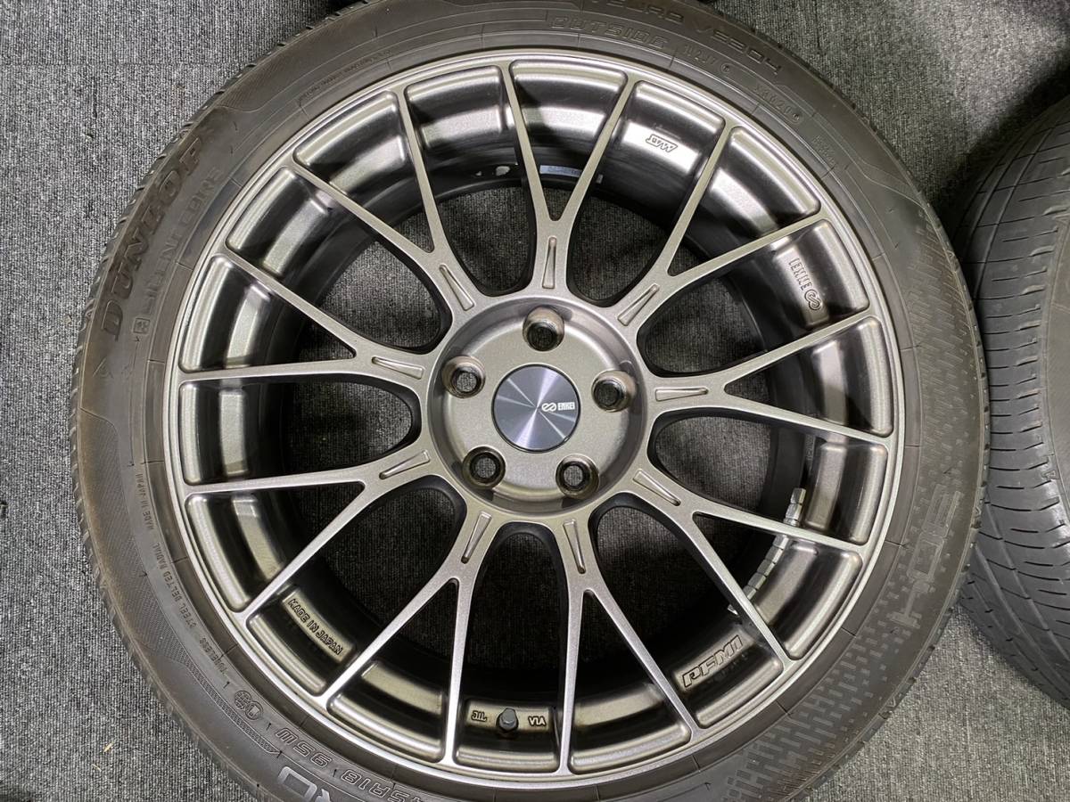 ENKEI エンケイ PFM1 18×8J +35 ダンロップ225/45R18 バリ溝 クラウン 