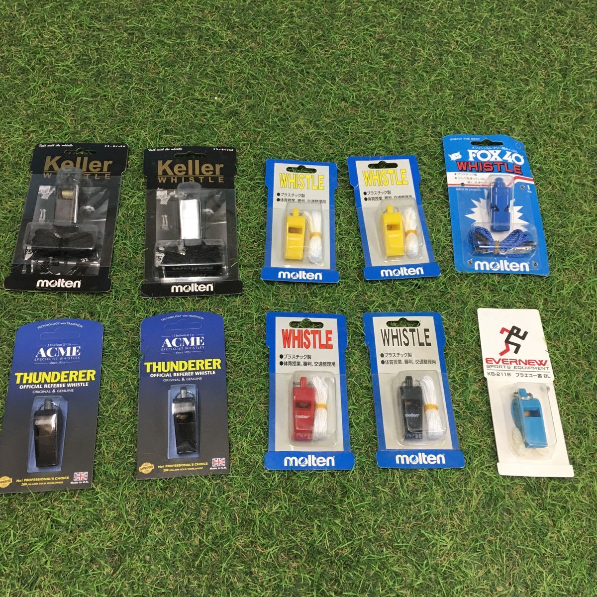 MK112-E25 molten モルテン EVERNEW エバニュー ACME アクメ ホイッスル 審判用 体育用 汚れ有り 10点 スポーツ 未使用 展示品 アクセサリ