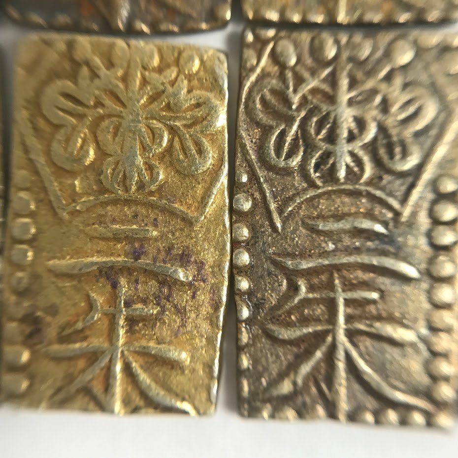 □万延二朱判金 古銭 日本 計7点□ 天保二朱判