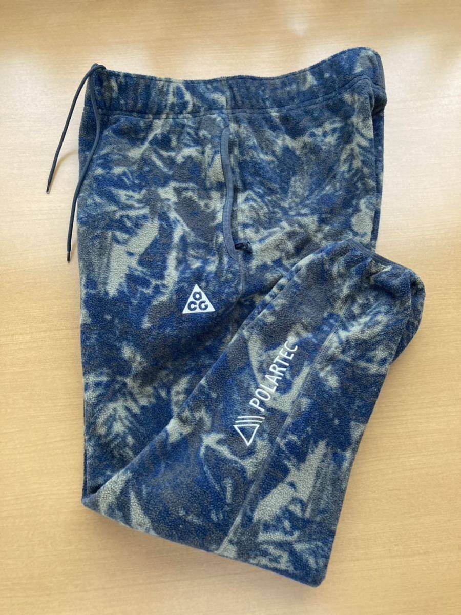 ACG NIKE polartec 迷彩柄フリース パンツ Ssize カモフラ all conditions gear