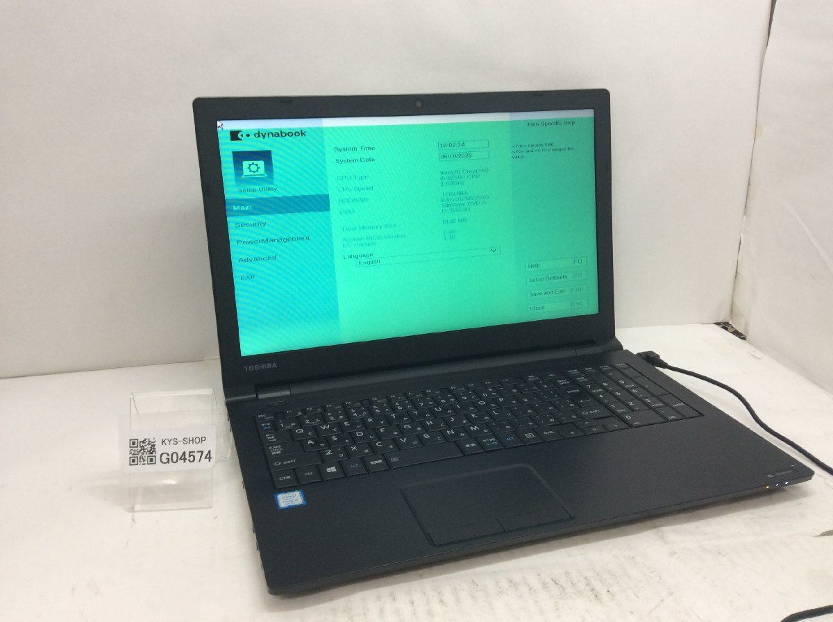 ジャンク/ TOSHIBA dynabook B65/M PB65MTB44N7AD11 Intel Core i5