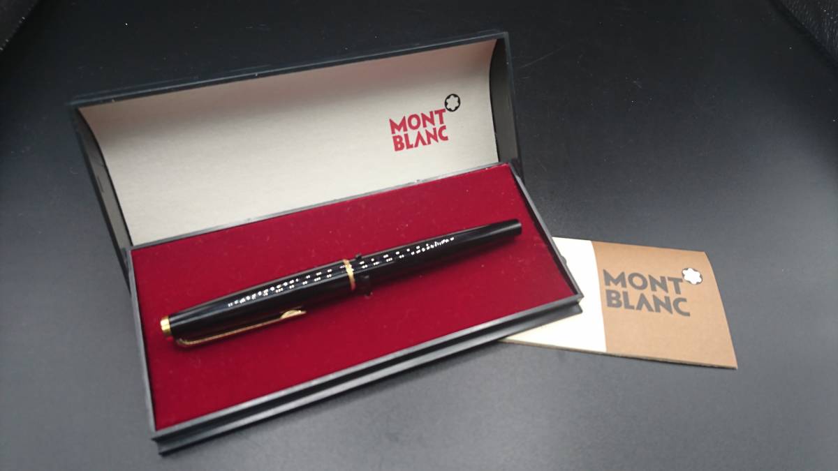 MONTBLANC モンブラン 万年筆 黒 ブラック 金 ゴールド ロゴ 刻印 筆記未確認