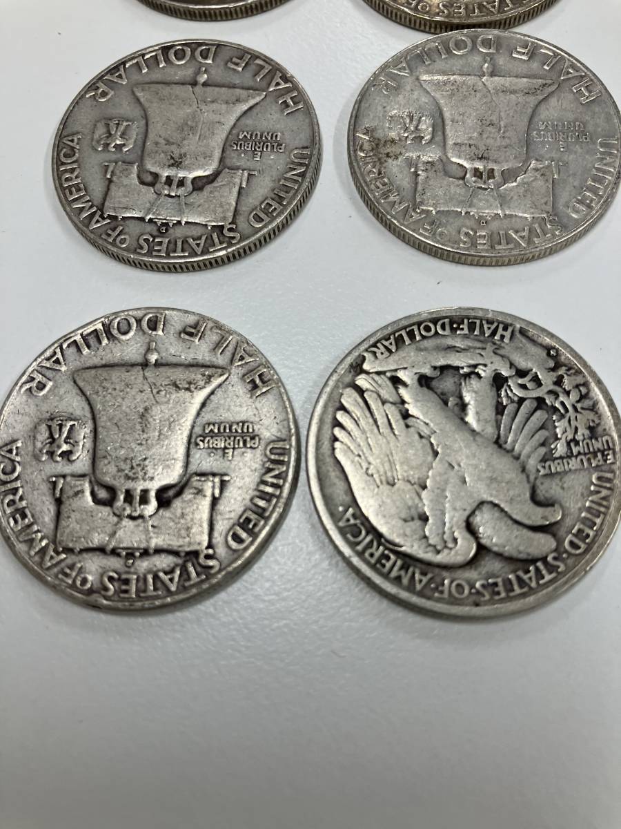 アメリカ LIBERTY HALF DOLLAR 6枚 1943年・1958年 リバティ コイン