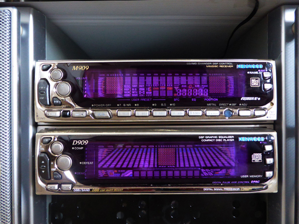 ☆ KENWOOD M909＋D909！ ☆スペアナ・レトロ・DSP！＜MD/CDレンズ