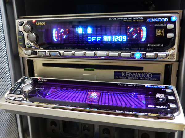 ☆ KENWOOD M909＋D909！ ☆スペアナ・レトロ・DSP！＜MD/CDレンズ