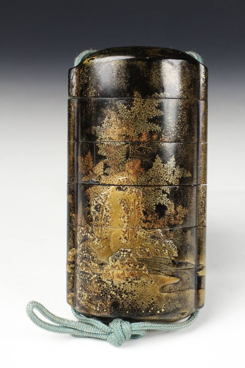 LIG 時代名品 高蒔絵 梨地山水図印籠 細密造 古美術品 旧家収蔵品 .TP