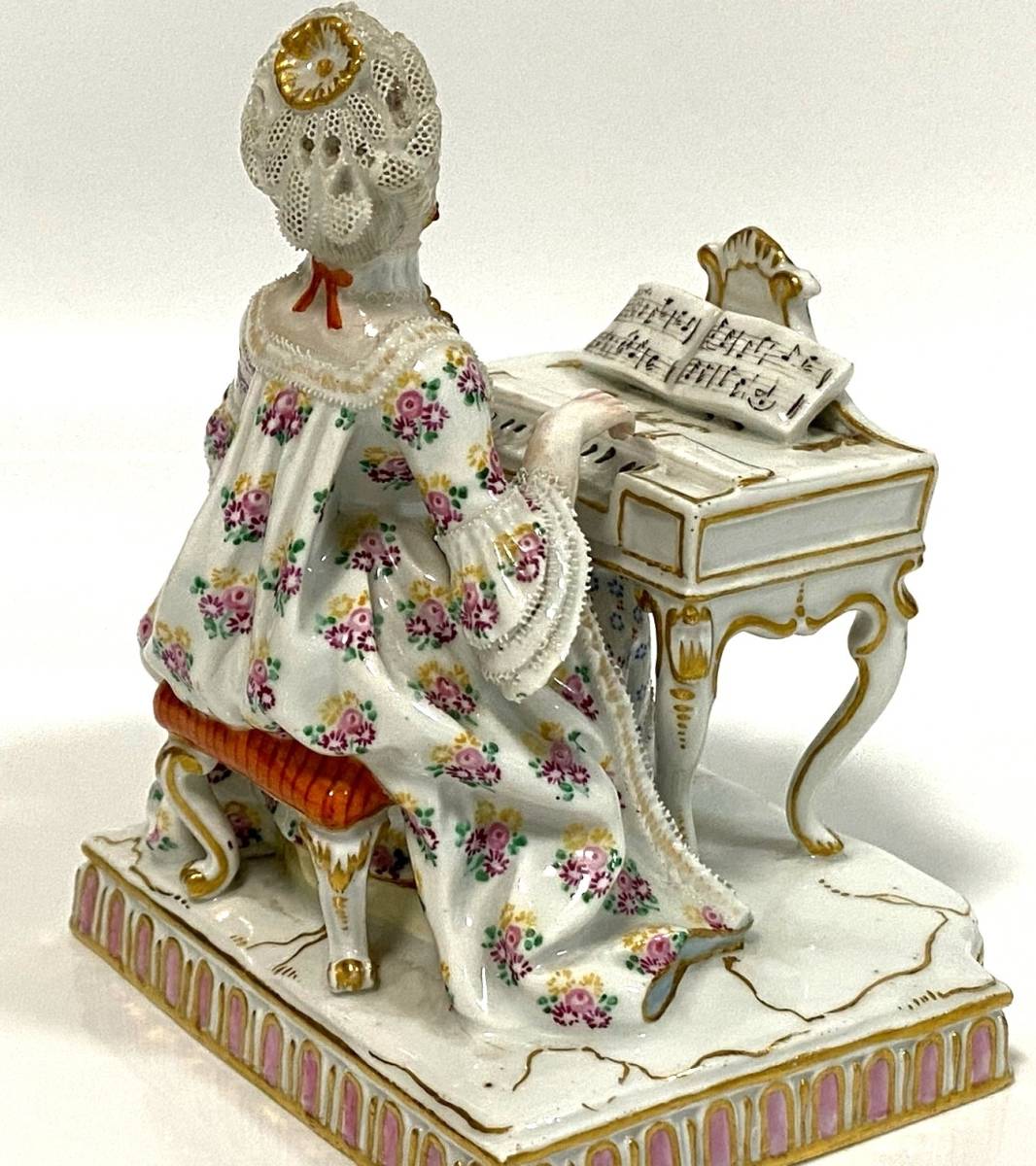 希少 Meissen オールド マイセン ハンドペイント フィギュリン『五感の 