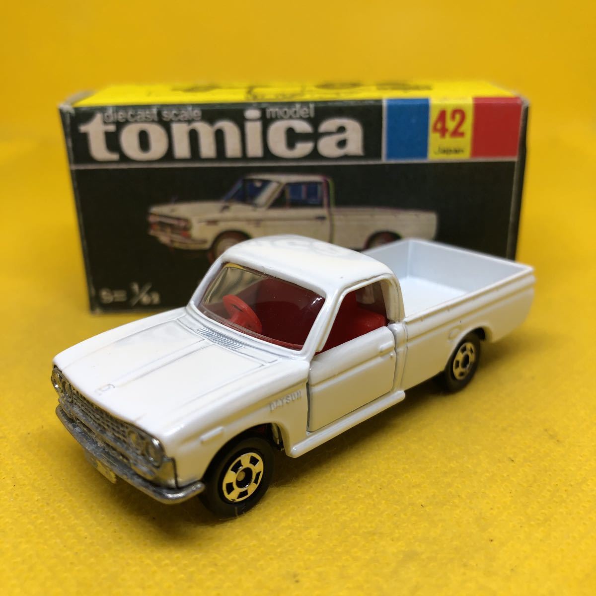 トミカ 中国製 黒箱 42 ダットサン 1300トラック 当時物 絶版の入札