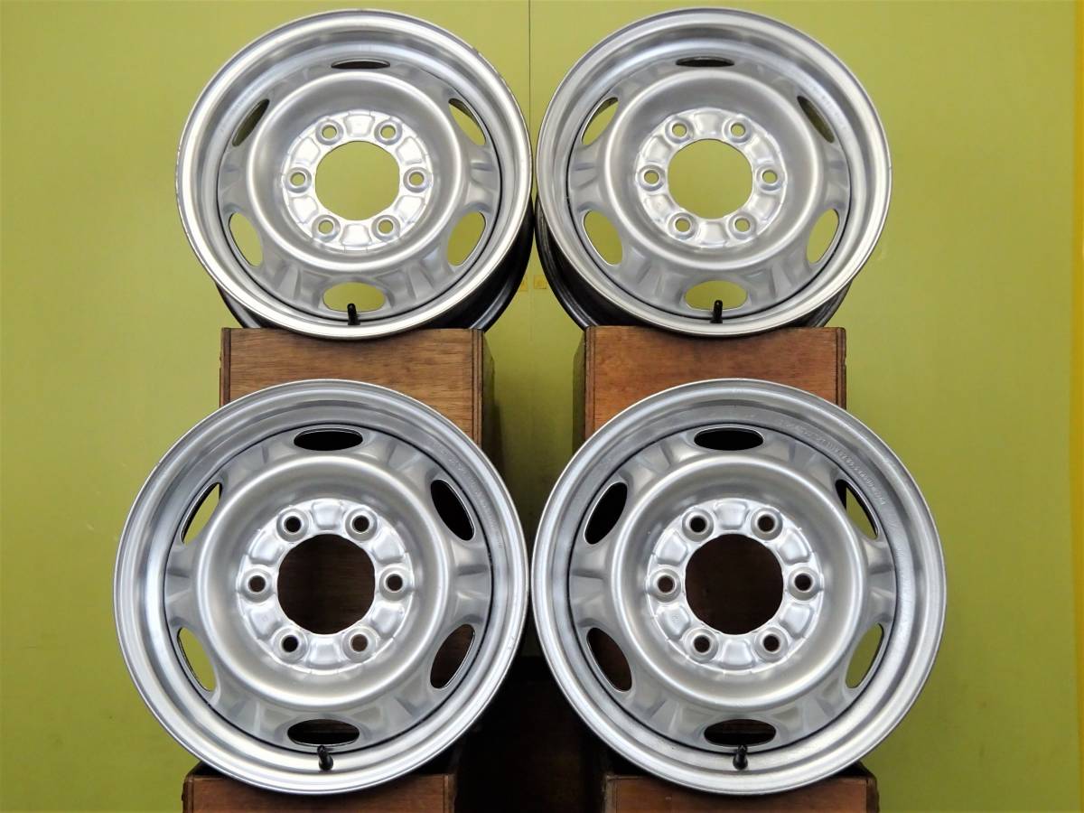 H2053 中古 4本 日産 キャラバン 純正 スチール 15 x 5.5J +45 6H 139.7