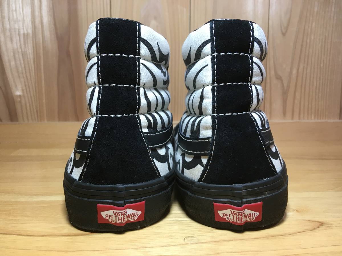 ☆VANS バンズ US企画 SK8 HI 138 DECON 白×黒 トライバル 28.0cm 美品 