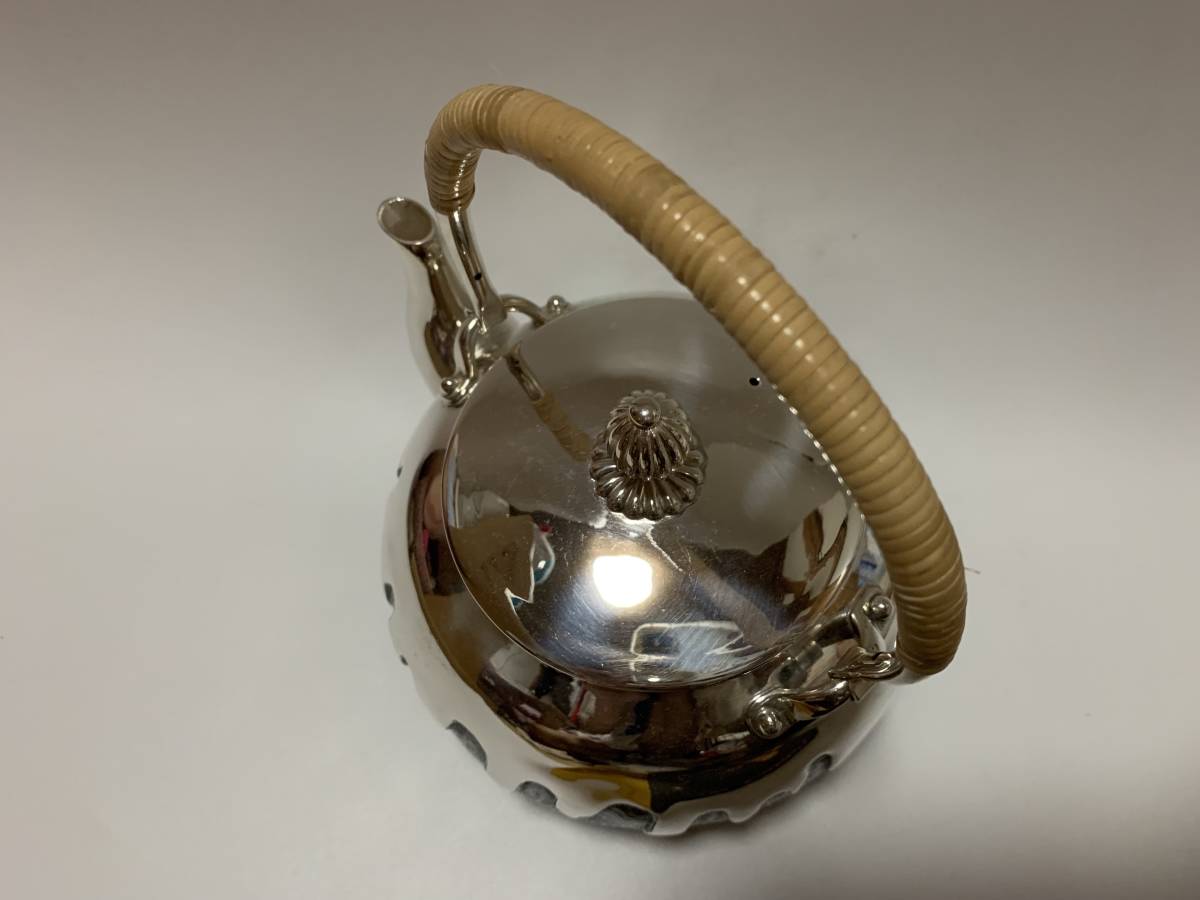 湯沸 純銀製 時代 工芸品 金谷 五郎三郎造 金谷五郎三郎 金谷五郎