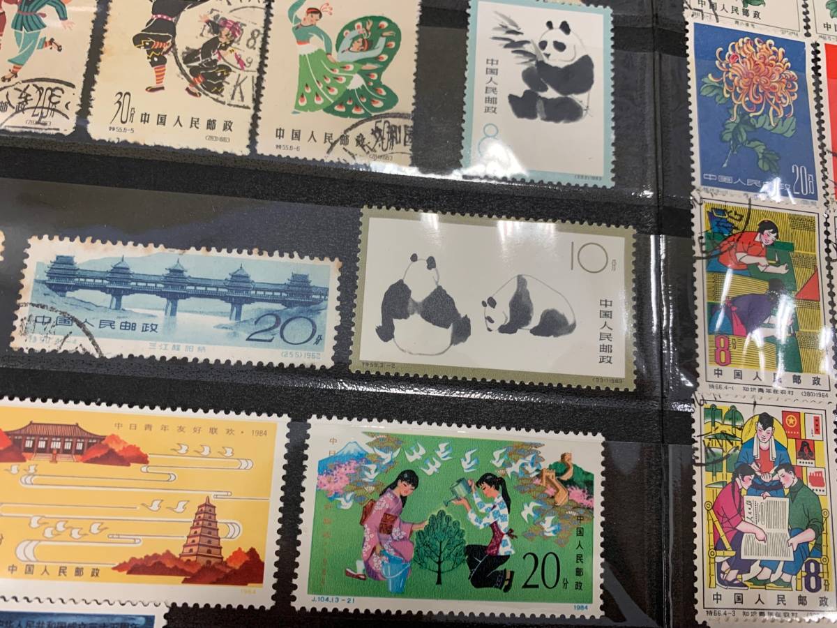 中国切手　人物コレクション　78枚　未使用 1円スタート☆中国人民郵政切手☆おまとめ☆牡丹シリーズ、菊シリーズ