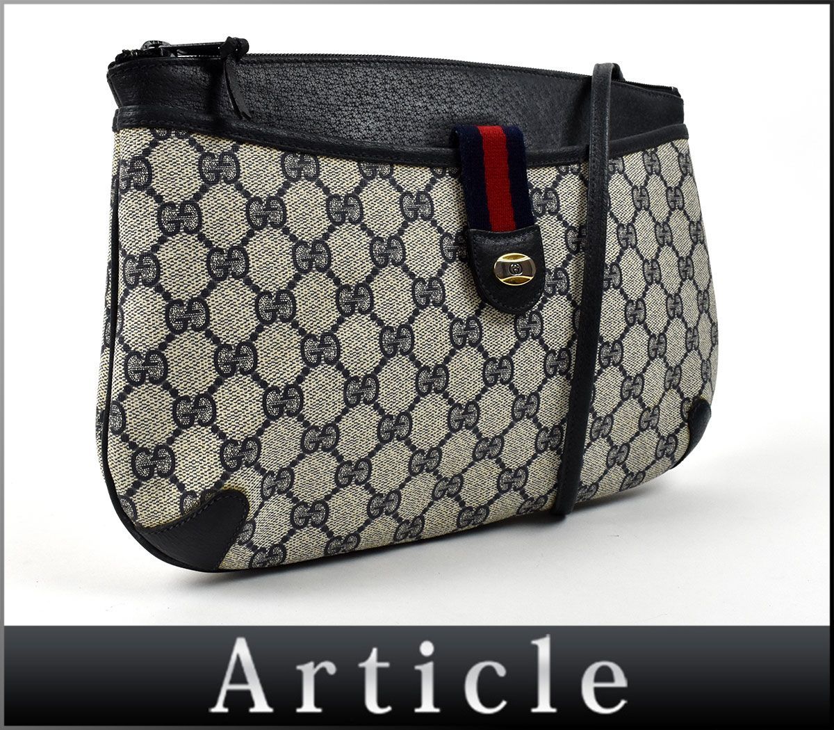 G U C C lショルダーバックG G シェリーラインバンブー2way バッグ