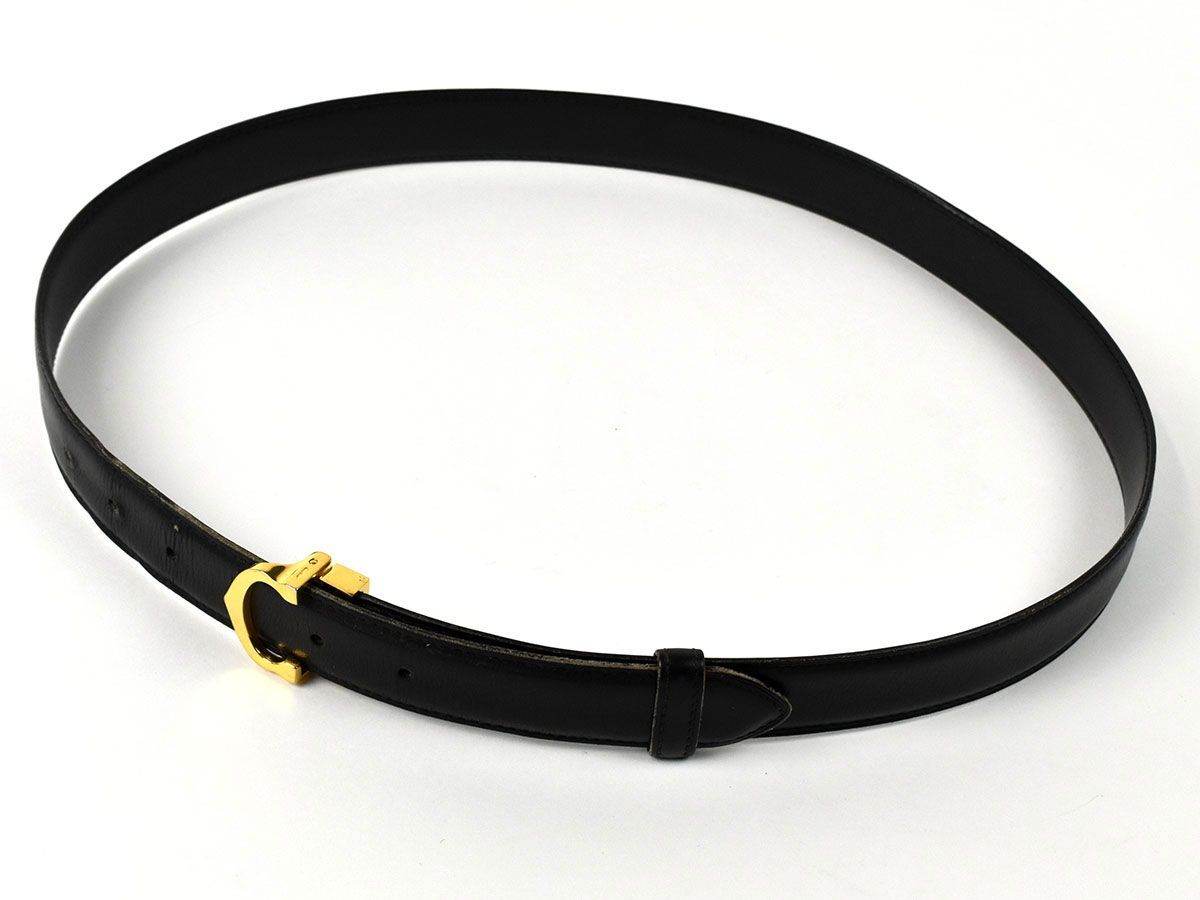 Cartier 146791〇 Cartier カルティエ ベルト レザー 革 ブラック 黒