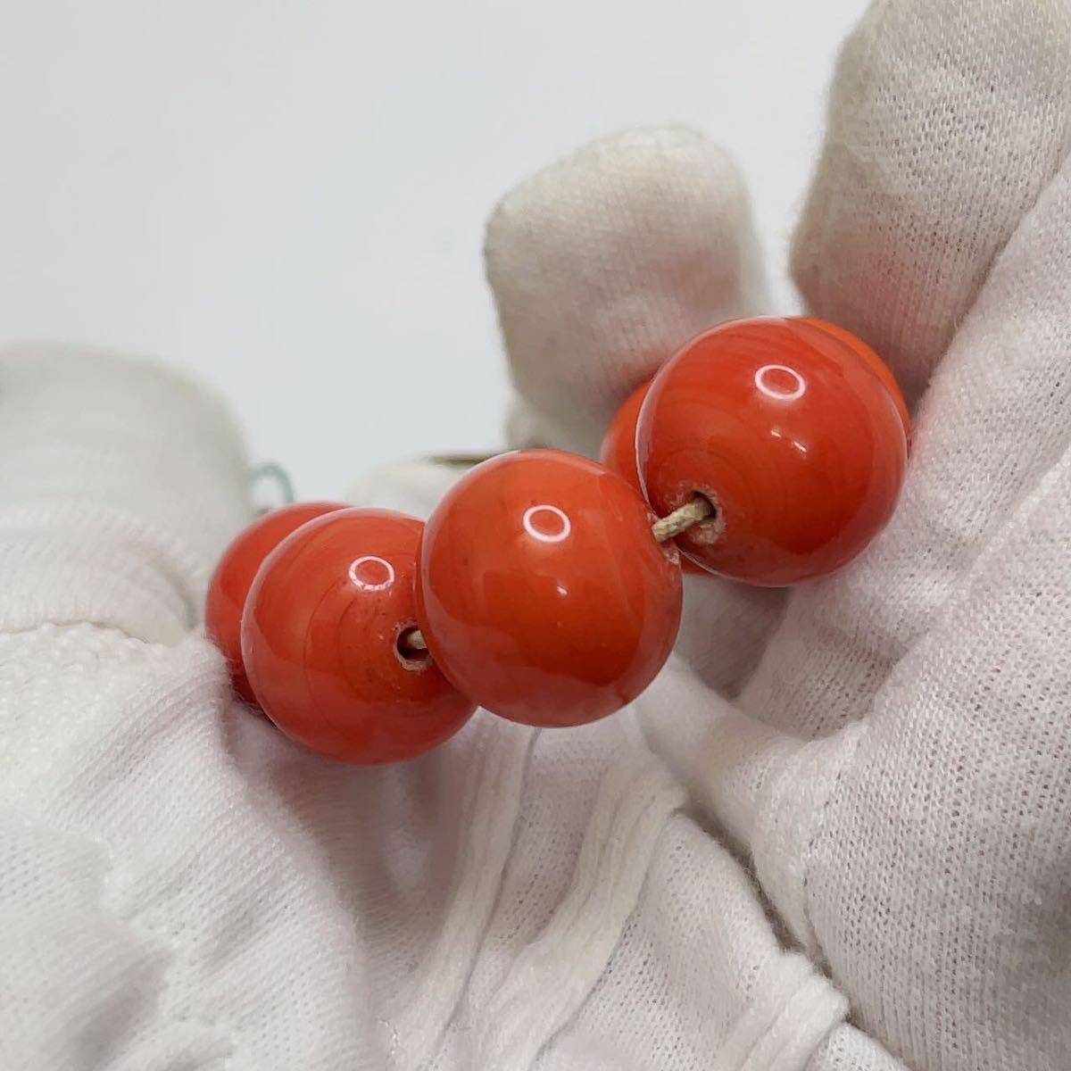 時代物 赤サンゴ サンゴ玉 根付け？装飾品？ 時代物 天然 珊瑚 ☆本物
