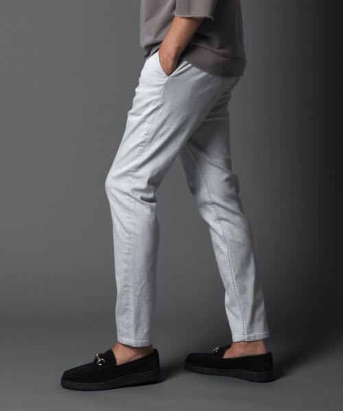 The DUFFER of ST.GEORGE BLACK YARN SKINNY TROUSERS：スキニー 