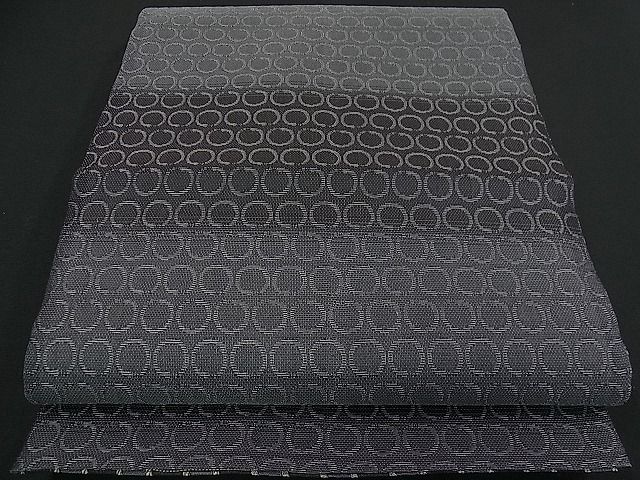 平和屋着物■スリーシーズン　春夏秋　両面　六通柄袋帯　網目文　逸品　vp6578