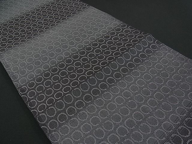 平和屋着物■スリーシーズン　春夏秋　両面　六通柄袋帯　網目文　逸品　vp6578
