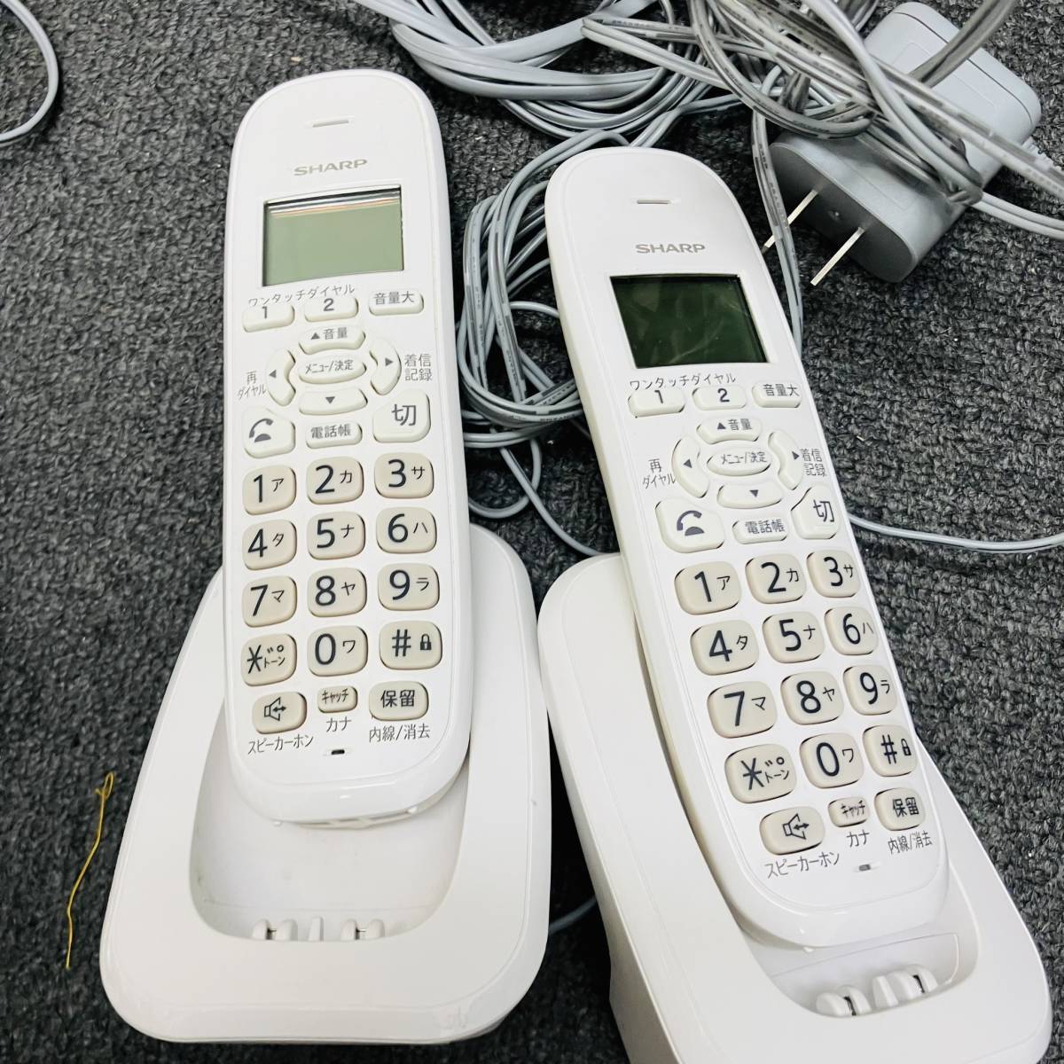 シャープ 電話機子機2台 ホワイト系 JD-AT91CW 1台 【北海道・沖縄