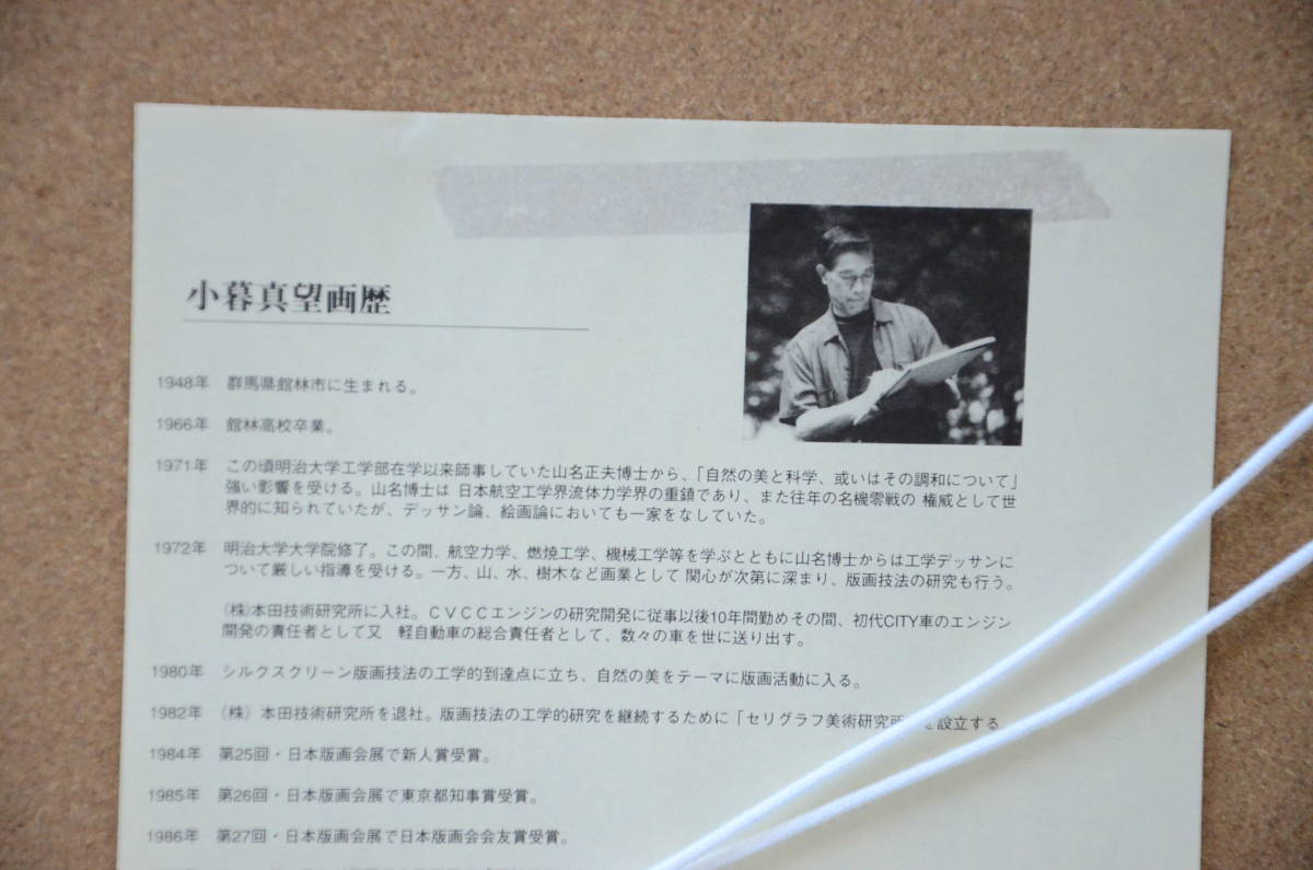 小暮真望 「秋の立山連峰」 シルクスクリーン 直筆サイン エディション 252/300 額装38cm×46cm 真作 画像10枚掲載中_7