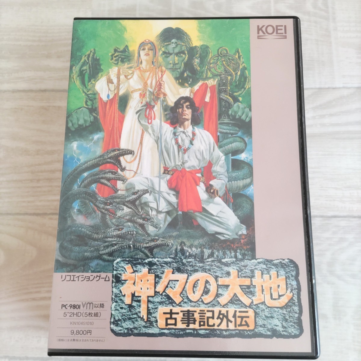 希少 KOEI PCゲーム 神々の大地 古事記外伝 PC-9801シリーズ 箱付き 