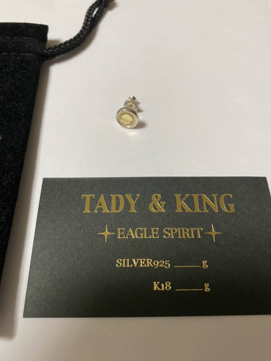 タデイアンドキング TADY&KING 太陽彫りK18 イーグルメタル付きピアス