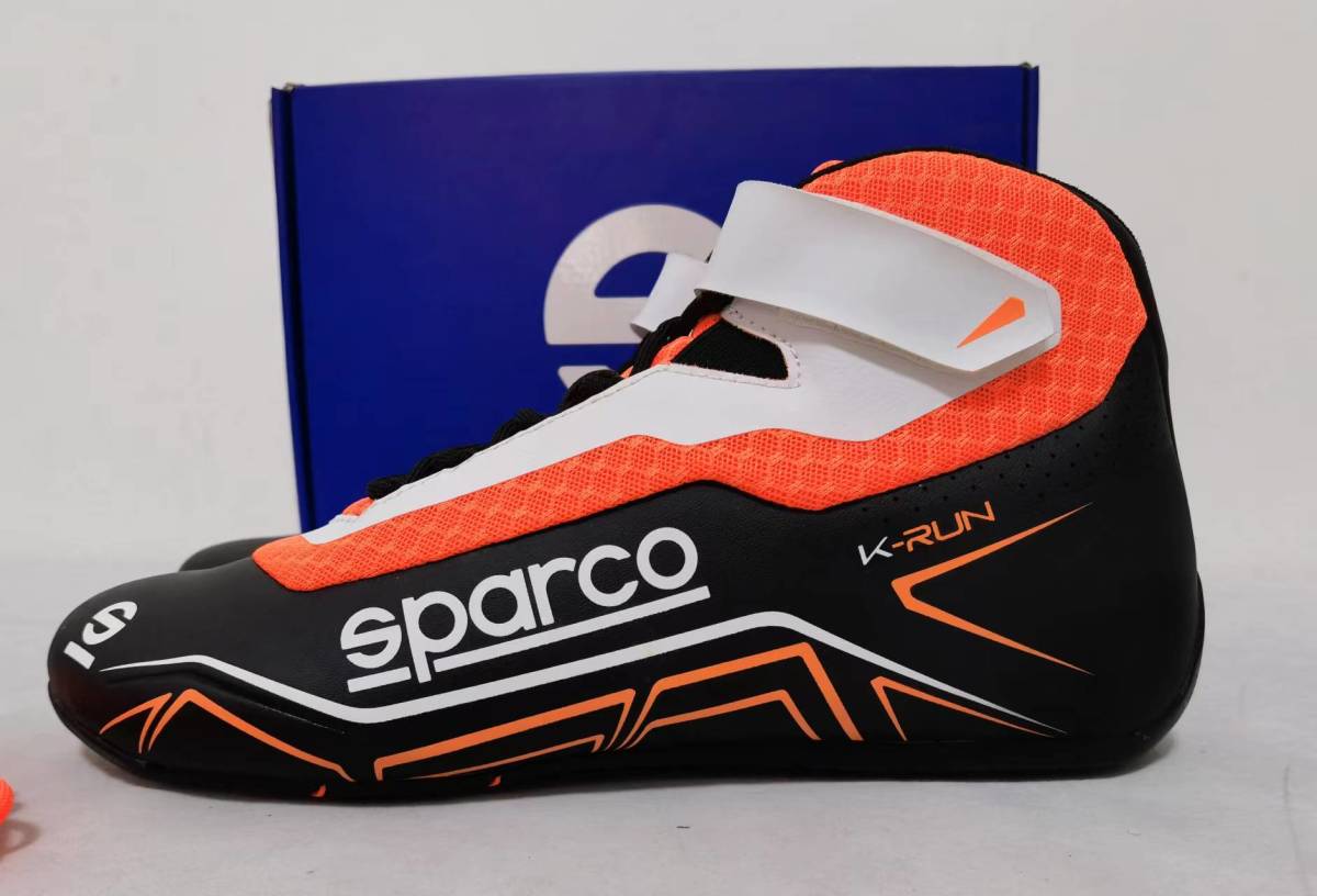 未使用 SPARCO スパルコ レーシングシューズ K-RUN ブラック×オレンジ 