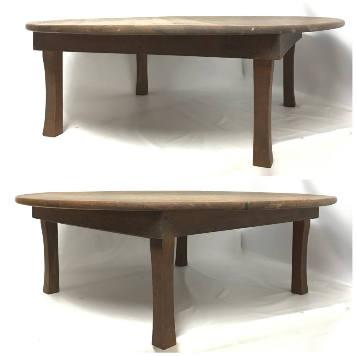 FI19/17 昭和レトロ ちゃぶ台 円卓 直径約87cm 折り畳み テーブル 座卓