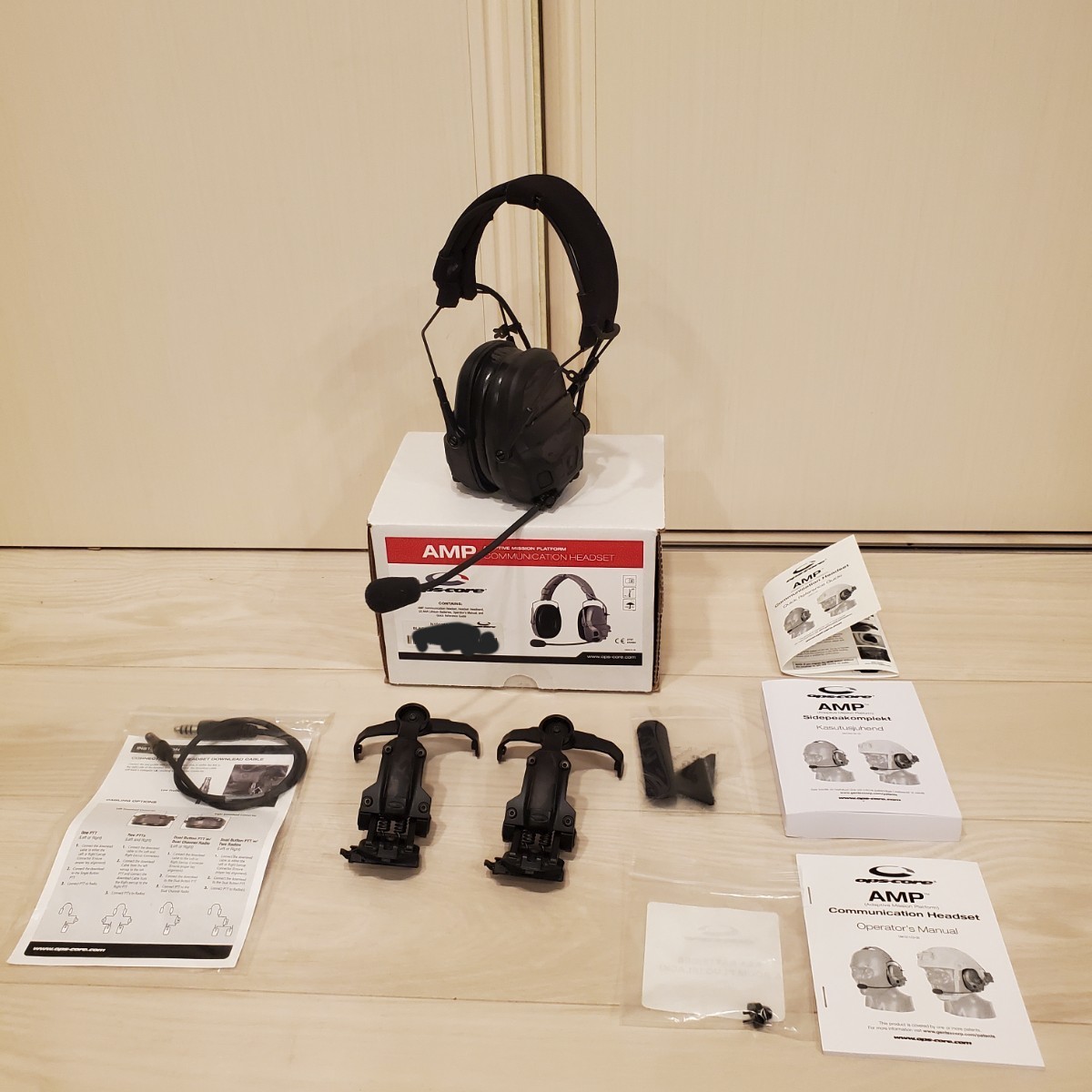 実物 OPS-CORE AMP NFMI モデル Helmet mount kit U174 cable セット