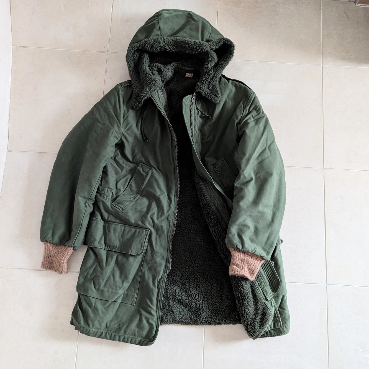 スウェーデン軍　M59 フーデッドコート　パーカー　ボア　ライナー付　ミリタリー　YI-04