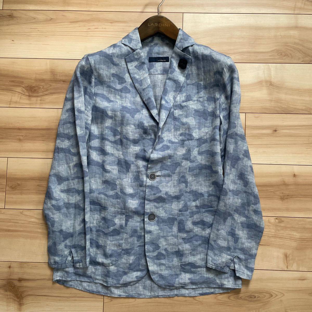 LARDINI ラルディーニ カモフラ シャツ ジャケット ブルー 春夏 サマー