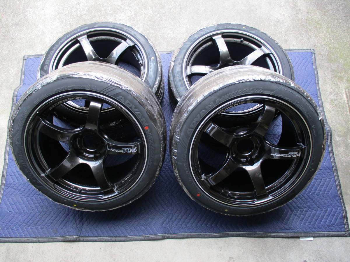 ホイール1本新品・タイヤ4本未使用】ヨコハマ アドバンレーシング TC-4 