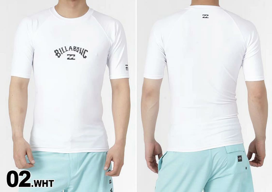 ビラボン メンズ 半袖 ラッシュガード BC011-852 ホワイト　サイズM