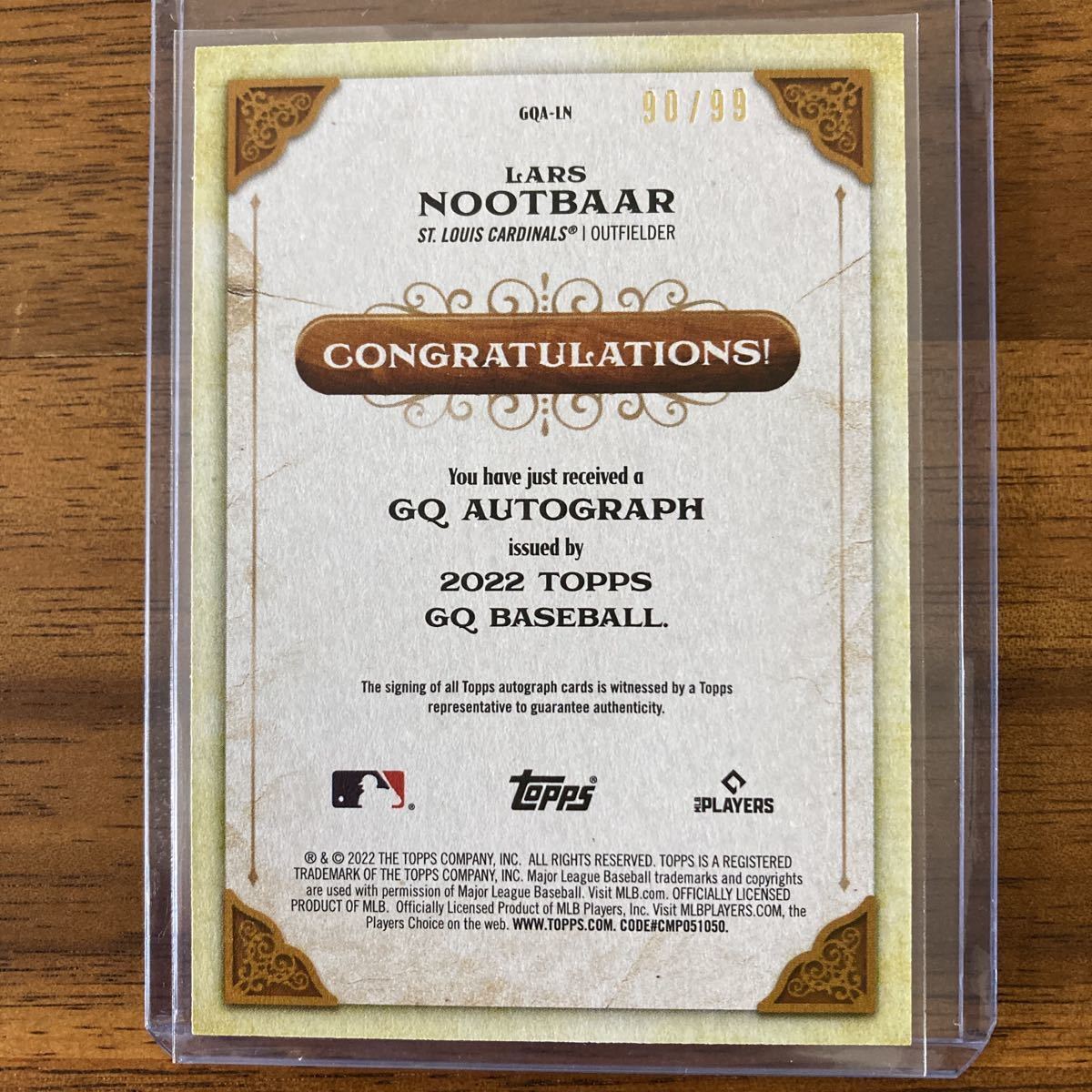 99枚限定！2022 Topps Gypsy Queen Lars Nootbaar ラーズ ヌートバー