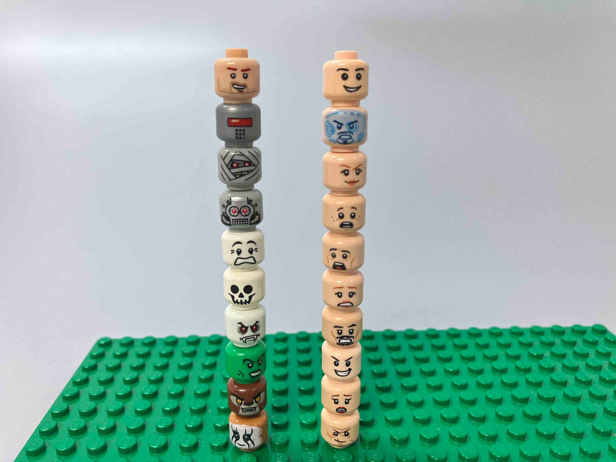 LEGO ミニフィグ用 ヘッド 頭 顔 パーツのみ 大量 100 個 まとめ売り 
