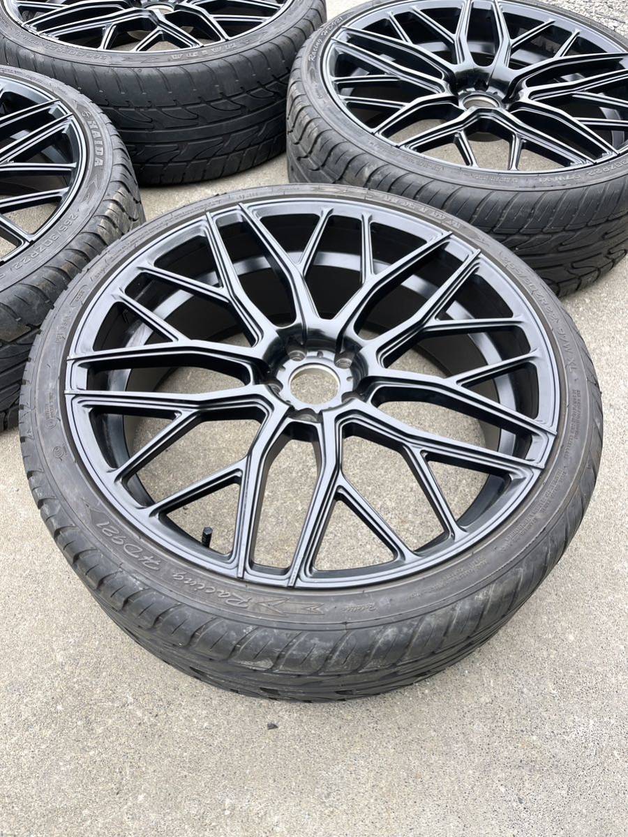 売り切り! 社外 メーカー不明 22インチ アルミホイール 9J +35 PCD114 