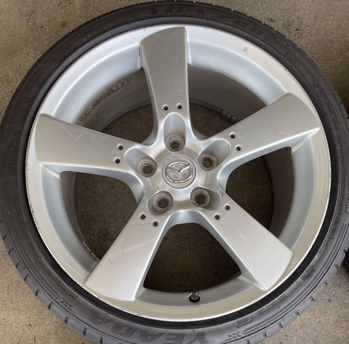 バリ山 RX-8 純正 ホイール 18×8J +50 5H PCD114.3 225/40R18 RX8  